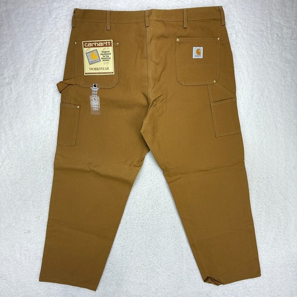 Carhartt 62W Double Front Work Dungaree Brown Duck Pants 48x32 USA NWT NOS - Picture 5 of 6